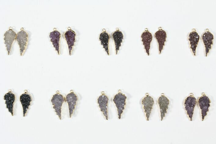 Lot: Amethyst Slice Pendants/Earrings - Pairs #84097
